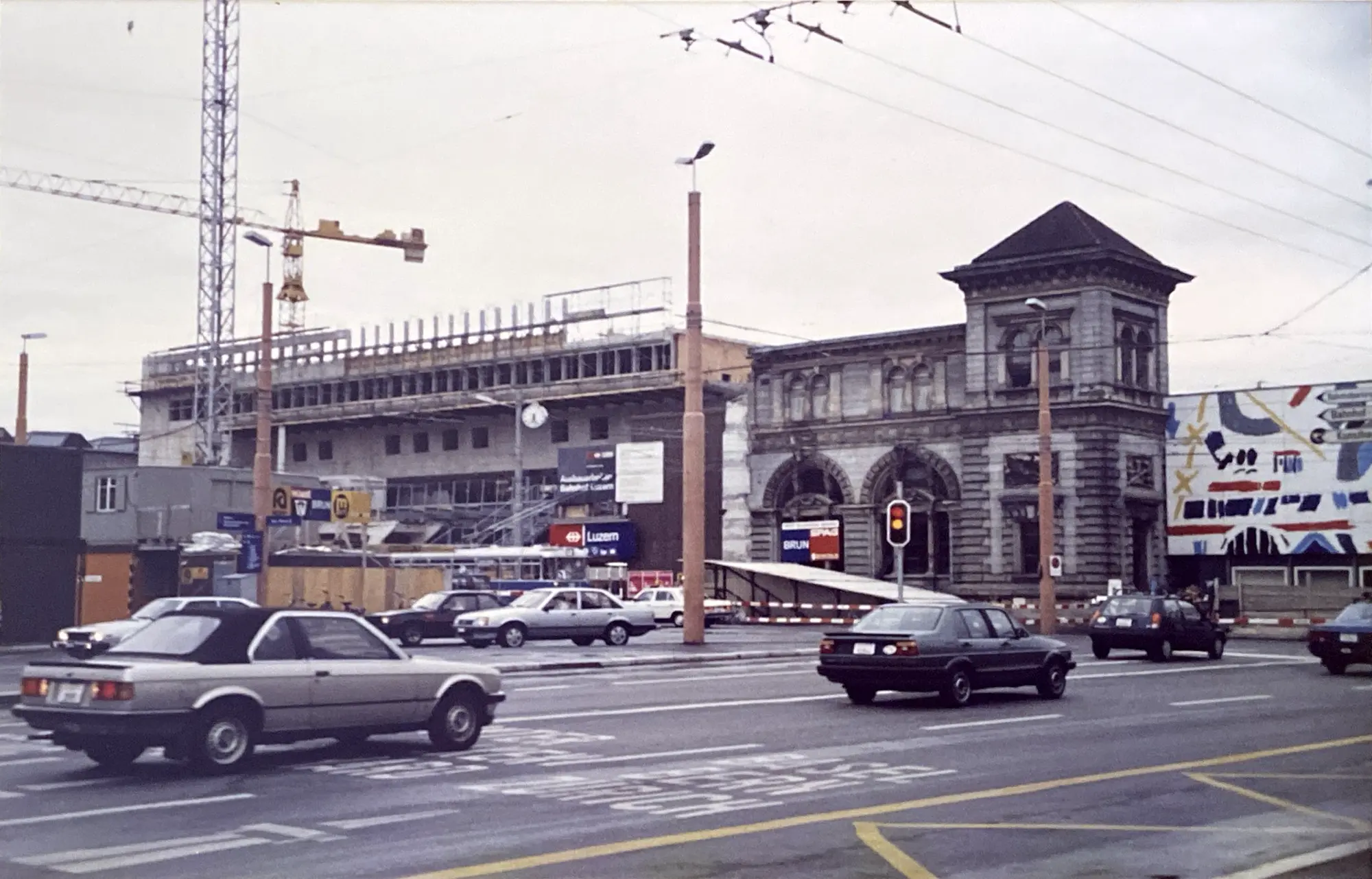 Lucerne, construction de la nouvelle gare